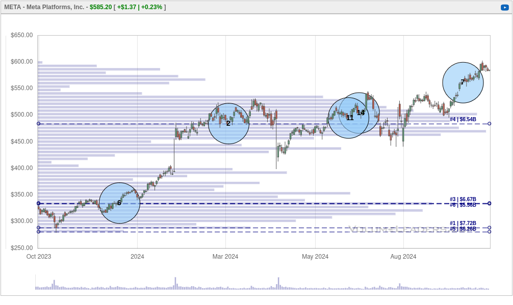 365 day Volume Leaders chart